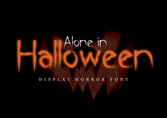 Alone in Halloween: A Spooky Display Font for Brands
