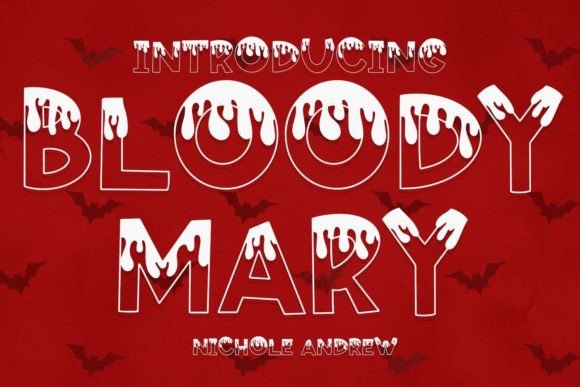 Bloody Mary: A Spooky Display Font for Editorial Design