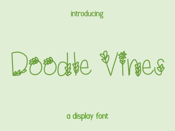Doodle Vines: A Botanical Display Font Review