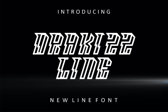 Drakizz Line: A Bold Display Font for Makers