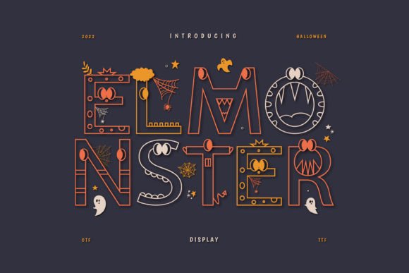 Elmonster: A Unique Display Font for Halloween Branding
