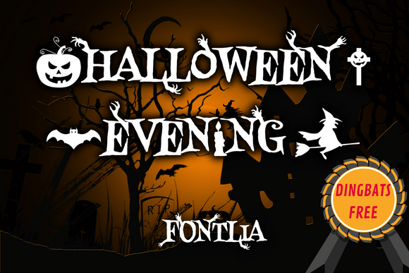 Halloween Evening: A Spooky Display Font for Marketers