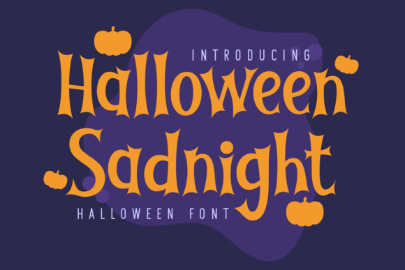 Halloween Sadnight: A Spooky Display Font for Brands