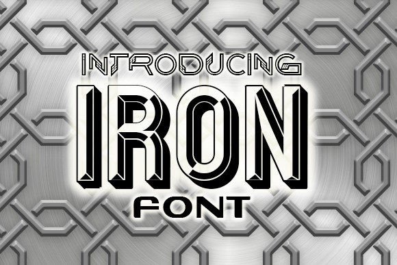 Iron: A Bold 3D Display Font for Campaigns