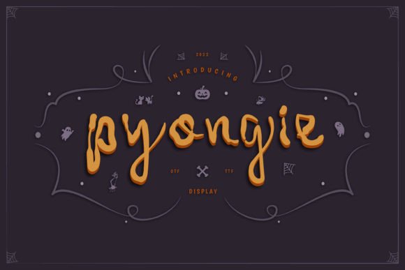 Pyongie: A Whimsical Display Font for Spooky Editorial Design